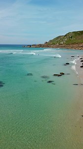 A beautiful summers day in Cornwall. #beautiful #cornwall #surfing #drone #dronephotography #beach #summer | Cornish drone photography