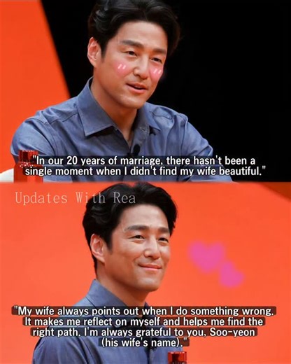 Updates With Rea on Instagram: "Ji Jin-hee confessed his deep affection and love for his wife even after 20 years of marriage 😍✨️ Actor Ji Jin-hee reveal his heartwarming love story with his wife. Known for his deep affection for his wife, Ji Jin-hee shared: "In our 20 years of marriage, there hasn't been a single moment when I didn't find my wife beautiful." Another host asked Ji Jin Hee how he met his wife, whom he married during his peak of fame. He shared: "I used to work as an assistant to