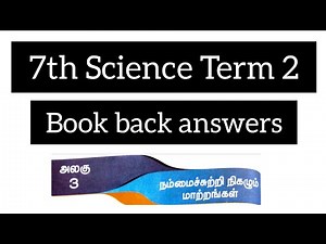 7th Science | Book back Answers | Term 2 science