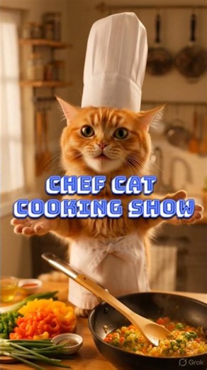 MasterChef Cat Cooking Delicious Food 😺🔥 | AI Animal Kitchen Show l #viral #animals #cat
