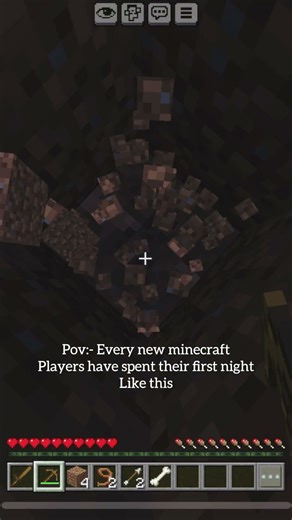 POV: Minecraft beginners on their first night || Minecraft pocket edition|| #minecraftpe #minecraft
