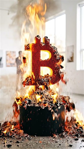Is this BITCOIN made of 20 000 matchsticks relatable to nowdays?🔥What happens when it catches fire?🔥