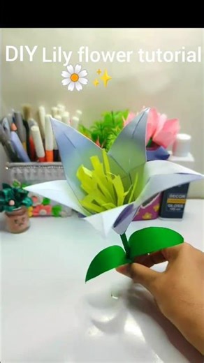 DIY Paper Lily 🌸 | Easy Handmade Flower Tutorial #paperflower #trending