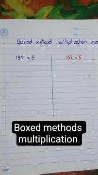 Boxed methods math#mathematics #education# #maths