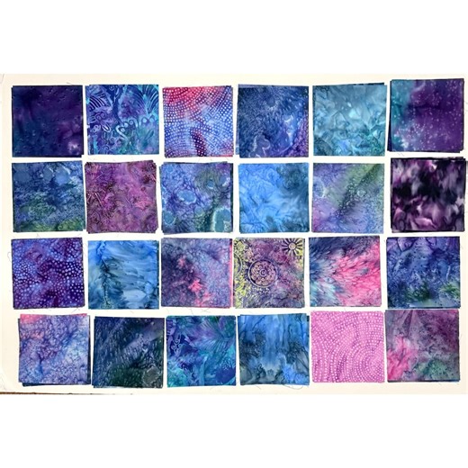 76 Hand-dyed Batik Cotton Quilt Squares: 5-inch Assorted Patchwork Fabric Lot - Etsy