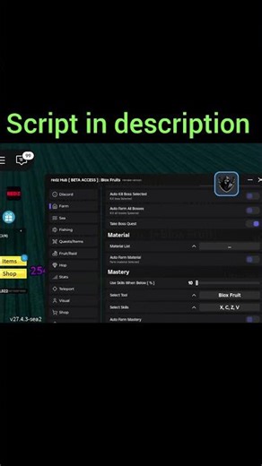 roblox bloxfruit script and script in the description