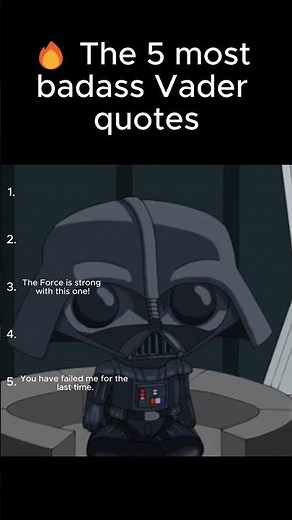Darth Vader’s 5 Greatest Lines of All Time #starwars #shortvideo #starwarsfan #darthvader