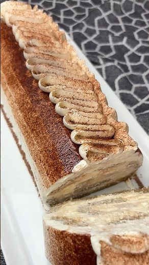 TIRAMISU YULE LOG • EASY AND QUICK TIRAMISU-STYLE YULE LOG RECIPE 😍 #recipe #tiramisu