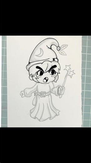 A WIZARD, PROCREATE DRAWING #shorts