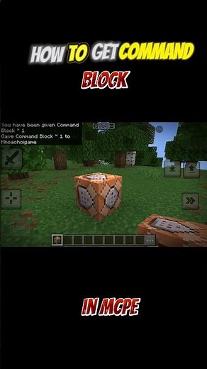 How to get command block in minecraft pe #minecraft #gaming #capcutedit