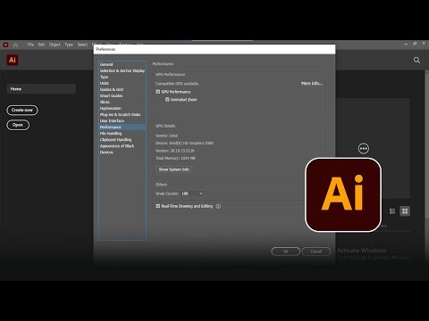 How to Set Graphics Dedicated Settings in Illustrator