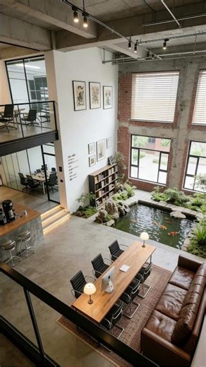 Industrial Workspace | Office Design #interiordesign #rendering #officedesign