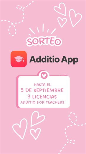 Javier Gaviño • IDEAS PARA PROFES on Instagram: "❤️Additio app es una herramienta perfecta para profes. 👍Consigue una de las 3 licencias Additio for Teachers. ✅ Todo lo que necesitas para la evaluación ✅ Planifica tus clases ✅ En cualquier dispositivo ✅ Integración con LMS ✅ Rúbricas, competencias, diario de clase… Ya sabes cómo va. Mucha suerte. —— ¡Sorteo para profes! Consigue una de las 3 licencias Additio for Teachers para el nuevo curso. ➡️ Sigue a @additioapp y @ideasparaprofes ❤️ 