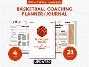 Basketball Coaching Planner – Printable Journal & Practice Plan Sheets for Coaches - Etsy