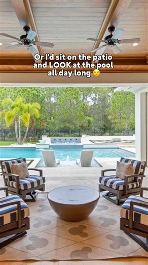 🏰✨ Casual daydreaming over a $12.7 MILLION home inside Disney’s ultra-exclusive Golden Oak community… no big deal. 😅 This place is next-level: 🏊‍♀️ A massive backyard with a dreamy pool patio setup 🍽️ Two kitchens — including one with Mickey Mouse floor tiles (as it should be) 🛁 A primary bathroom that is literally bigger than my first apartment 🌴 Another bathroom… with its own balcony 🛗 And yes, an elevator — also featuring MORE Mickey floor tiles, because commitment to the theme matters
