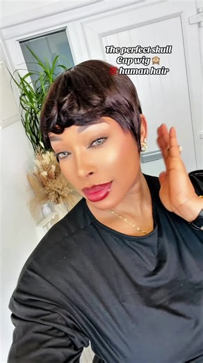 Skull cap human hair wig