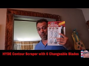 HYDE Tools quick release Contour Scraper with 6 Changeable Blades