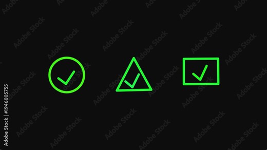 green Tick Verified Check Mark Animation: Credible Social Media Verification Sign Symbol Animation. 4k Motion Graphics with Alpha Channel.