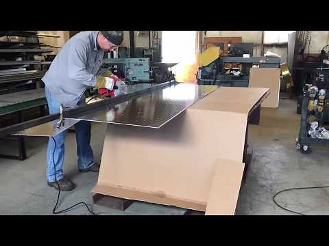 Best way to cut aluminum tread plate (deck plate)