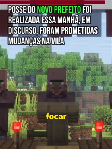 POSSE DO NOVO PREFEITO! #minecraft #minecraftmemes #mine #fyp