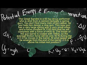 Physics Problem - Elastic Potential Energy - Springs - The Great Sandini