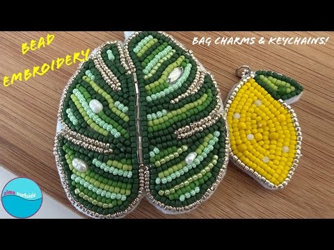 BEAD EMBROIDERY 101: How to make a bag charm, key chain or ornament, Anthropologie-inspired #diy