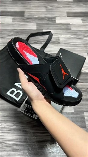 Jordan Hydro 6 Retro Slide 'Black Infrared'💥 #foryou #fyp #jordan #foryoupage #jordans