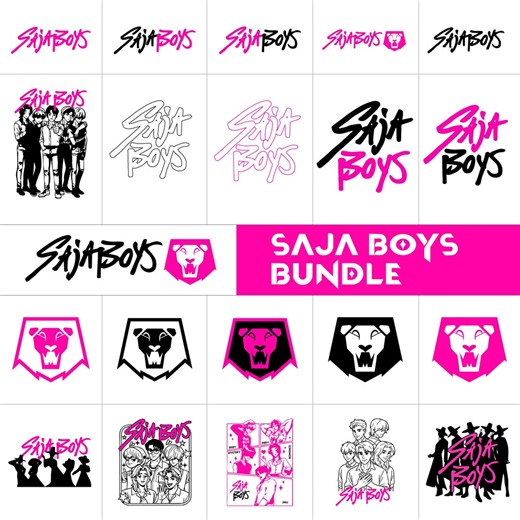 Kpop Saja Boys Logo Bundle: Huntrix Cosplay Vector (digital Download) - Etsy