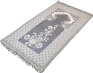 Ottoman Turkish Style Muslim Prayer Rug, Floral pattern Prayer Mat (One Thin Prayer Rug)