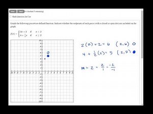 Piecewise Functions: Graphing: Two Linear Pieces 2