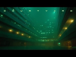 COURTYARD: Blade Runner Ambience | Ethereal Focus & Sleep Cyberpunk Ambient Music | 2 Hours | 4K