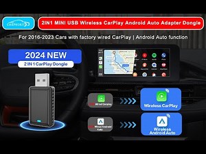 CarProKit 2.0 Latest 2-IN-1 Wireless CarPlay Android Auto Dongle USB Adapter Plug & Play