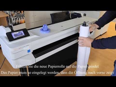 Papierrolle laden beim HP Designjet T525