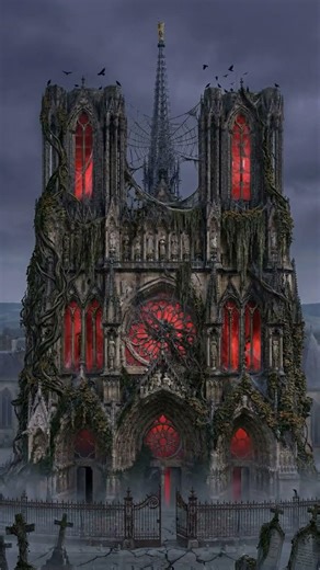 Beautiful Cathedral Turns Into HAUNTED NIGHTMARE 😱🏰 Wait for the Final Form! #shorts #church #viral