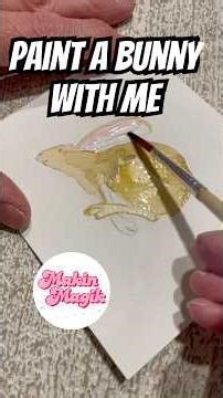 Easy watercolor bunny tutorial for beginners! Grab your paint and make your own rabbit art! 🐇🐰🖌️