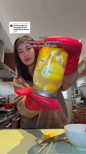 Replying to @Green Eyes day 1 of learning my mom’s underrated vietnamese recipes!! Chanh muối (pickled salted lemons) is popular in Vietnam and she’s been making them for years 🥰 #easyrecipe #cooking #vietnamesefood