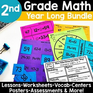 2nd Grade Math Centers Games Worksheets Curriculum 2nd Grade Math Curriculum