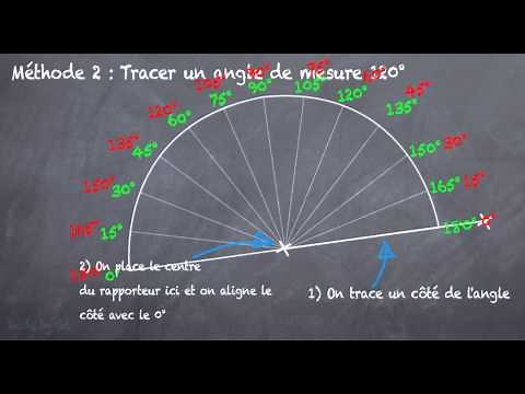 Angle de 120°, comment le tracer avec le rapporteur ? (6eme)