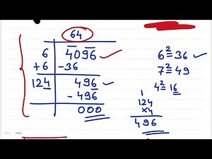 Square Root of 4096 | Square Root by Long Division Made Simple |