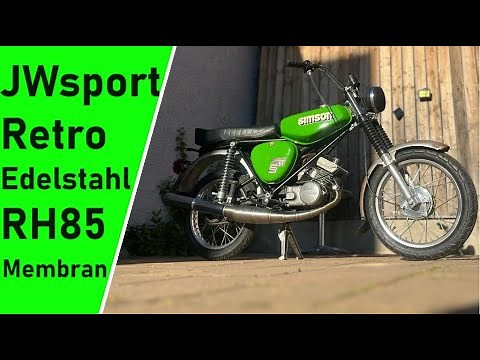 JWsport Retro Stainless Steel Exhaust Part 2 Torque Rideability CO2radtechnik RH85 Simson Tuning