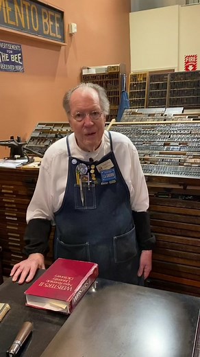 October 16th is National Dictionary Day! On this day in 1758, Noah Webster was born. Webster is considered the father of the American dictionary. In honor of today, Howard discusses the dictionaries we have in our print shop exhibit at the Sacramento History Museum. One of the dictionaries is a Dictionary of Printing Terms and it is a vital part of our shop as we think proper letterpress terminology is important. #SacHistoryMuseum #NationalDictionaryDay #dictionary #onthisday #museumtok #letterp