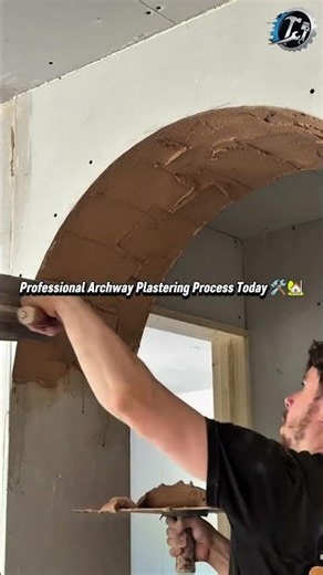 Perfect Drywall Arch Finishing Method 🏛️✨ #Drywall #HomeImprovement #DIYProjects