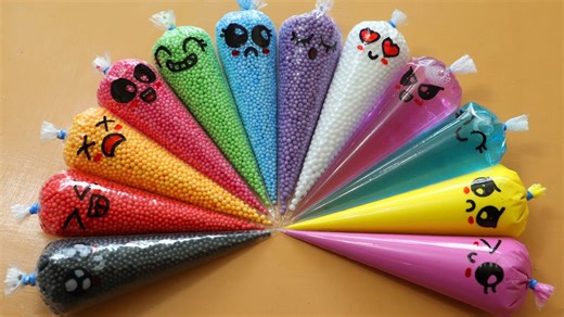 ASMR Delight Crafting Slime with Piping Bags and Tiny Balls