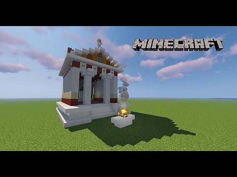 Minecraft | How To Build a Small Roman Temple | Tutorial