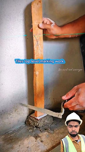 Tiles top level marking work. #tiles #level #canadaengineer #USAEngineering #usaconstruction #canadaconstruction | The Civil and Surveyor