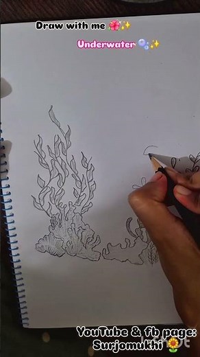 How to Draw Underwater Scene Step by Step | Ocean Drawing🫧✨