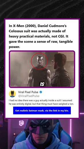 In X-Men 2000 Daniel Cudmores Colossus suit was actually made of heavy practical materials not CGI I
