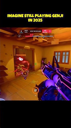 his genji brain can’t process a simple trap #overwatch2