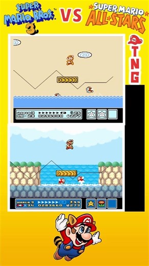 🐟 World 3-2 Super Mario Bros 3 Comparison OG vs Super Mario All-Stars