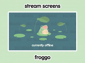 Animated Frog Stream Screens: Chibi Vtuber Overlays (digital Download) - Etsy